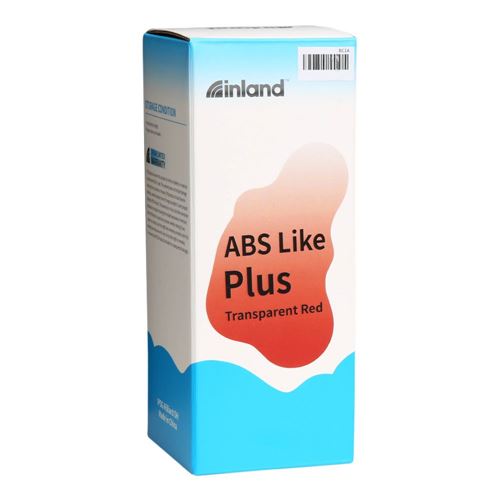 Resina 3D Inland Tipo ABS Plus Rojo transparente 1.0 kg — vista en diagonal