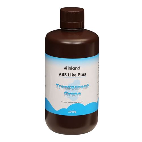 Resina 3D Inland Tipo ABS Plus Verde oscuro transparente 1.0 kg — vista frontal