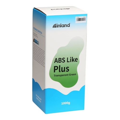 Resina 3D Inland Tipo ABS Plus Verde oscuro transparente 1.0 kg — vista en diagonal