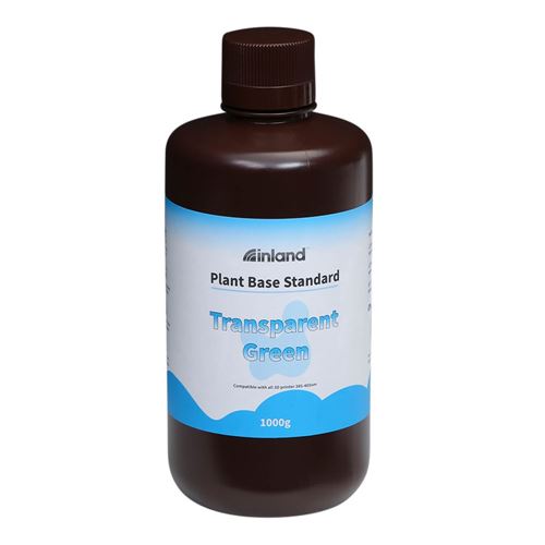 Resina 3D Inland Vegetal Biodegradable Verde transparente 1.0 kg — vista frontal