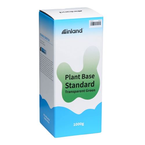 Resina 3D Inland Vegetal Biodegradable Verde transparente 1.0 kg — vista en diagonal