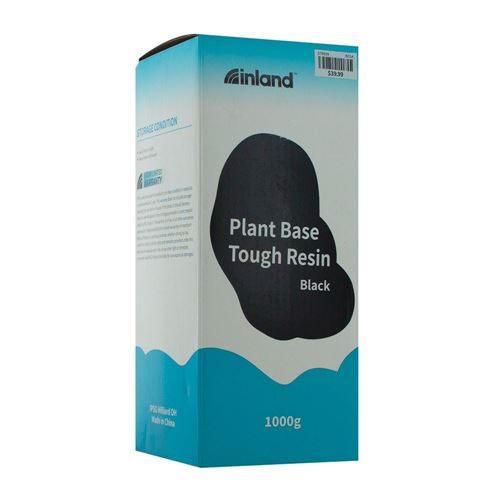 Resina 3D Inland Vegetal Reforzada Biodegradable Negro 1.0 kg — vista en diagonal