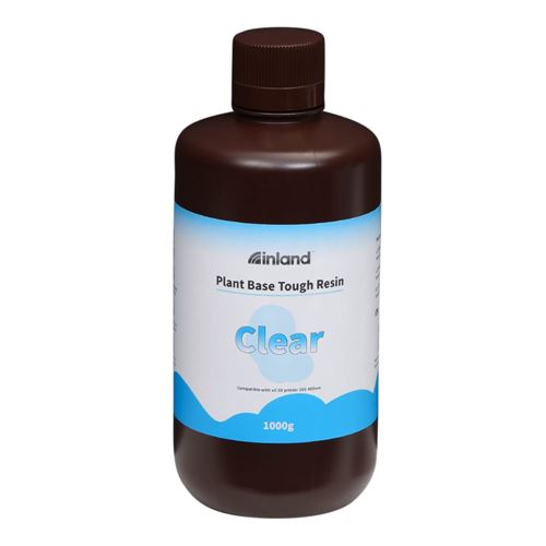 Resina 3D Inland Vegetal Reforzada Biodegradable Transparente 1.0 kg — vista frontal