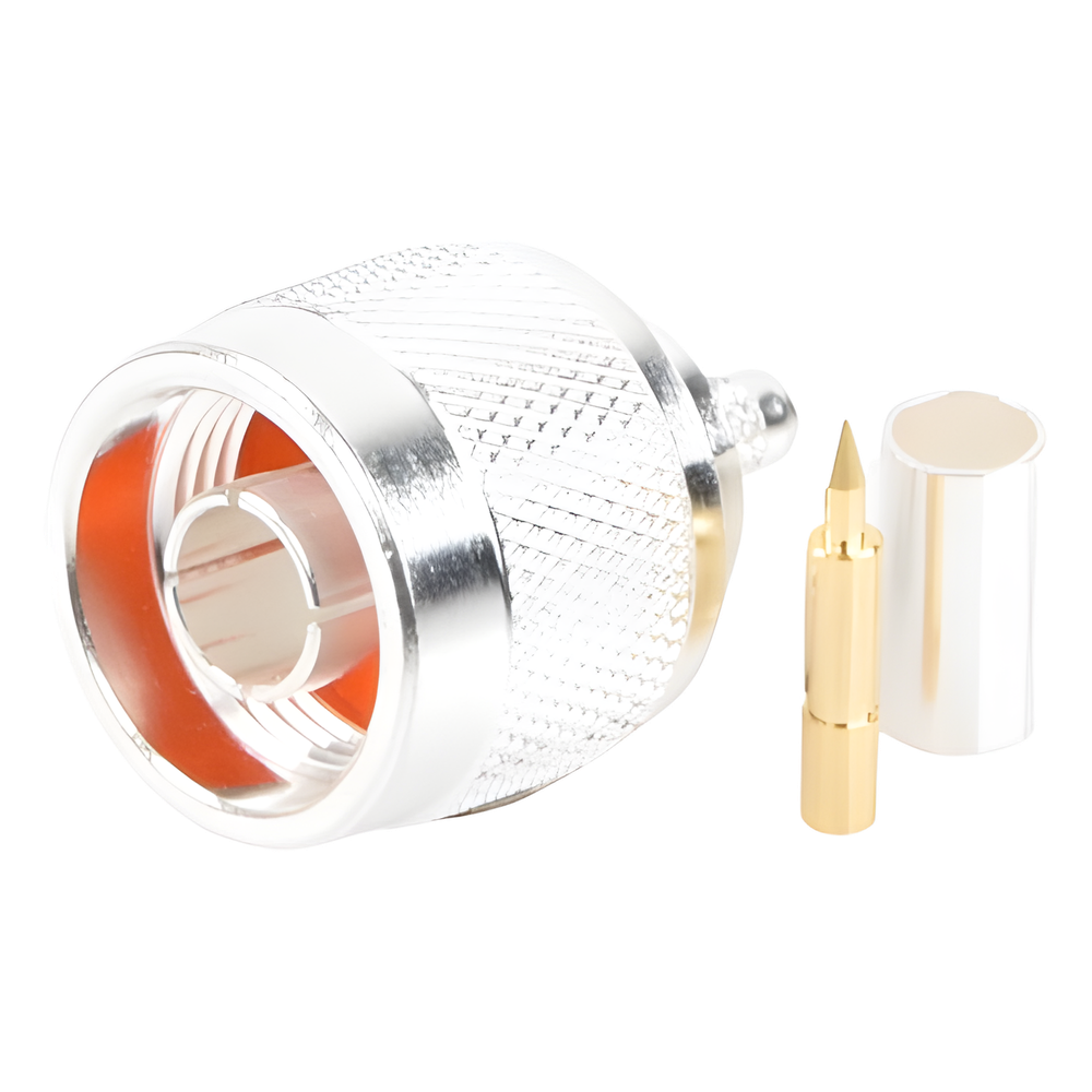 Conector N Macho de Anillo Plegable RF Industries RFN-1005-3C