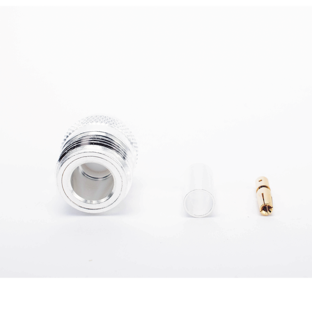 Conector N Hembra de Anillo Plegable RF Industries RFN-1027