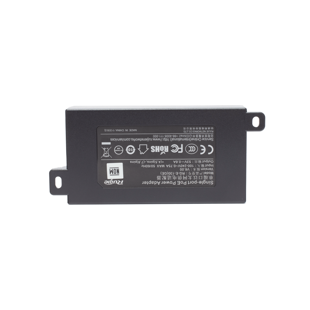 Inyector PoE estándar 802.3at Gigabit Ruijie RG-E-130(GE)