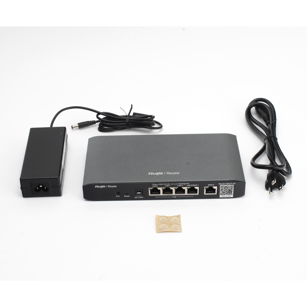 Router Administrable Cloud con POE+ 54W Ruijie RG-EG105G-P-V3 5 puertos