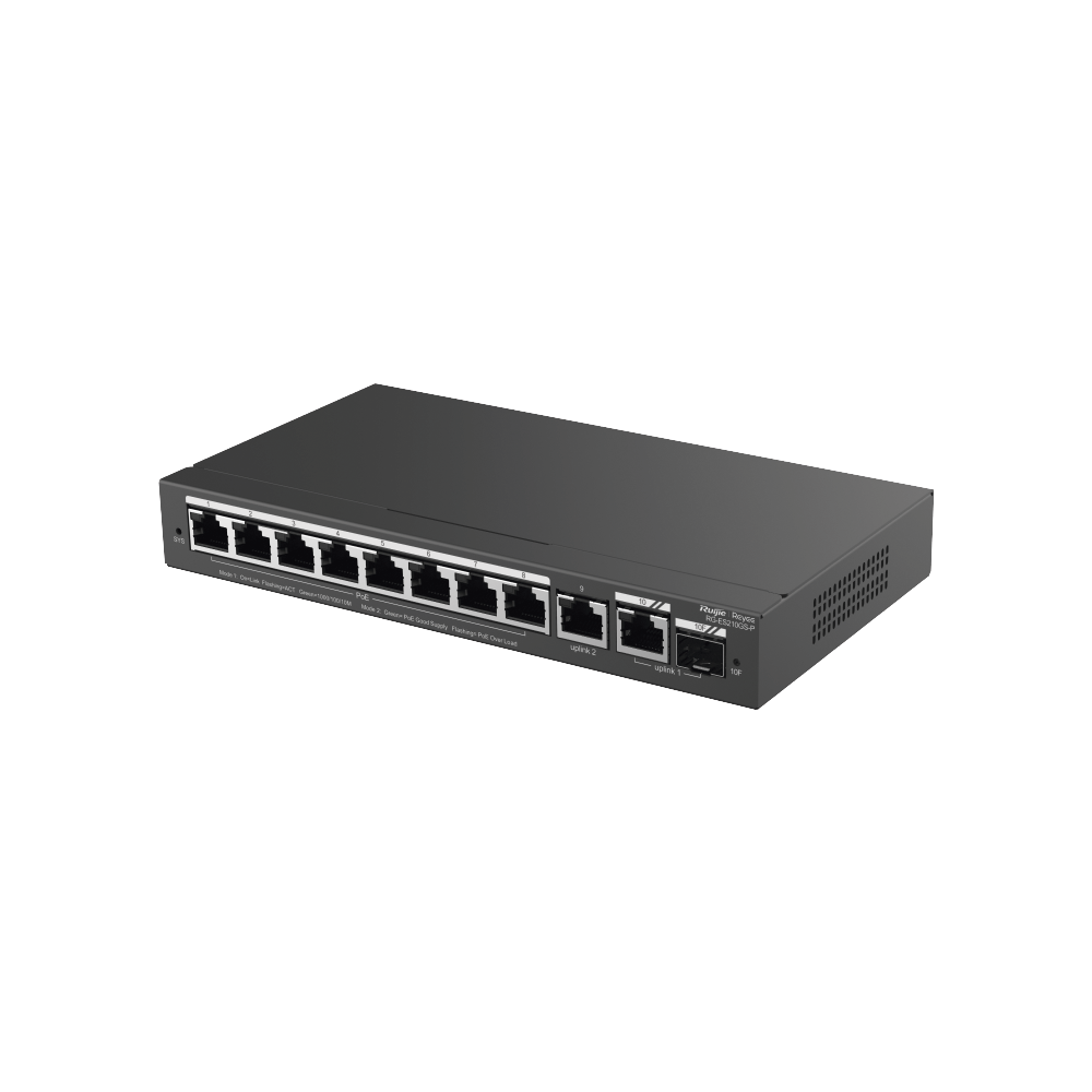 Switch Administrable PoE Ruijie RG-ES210GS-P 8 puertos