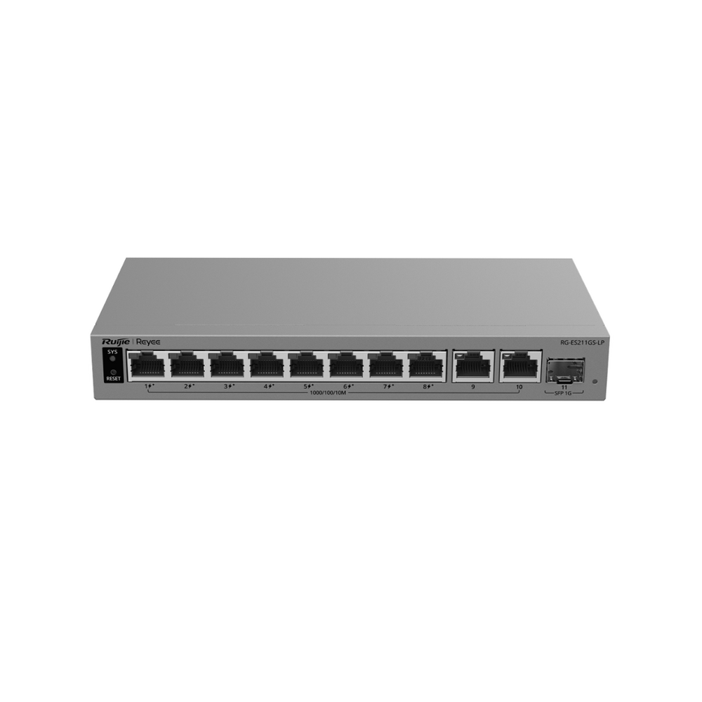 Switch Layer 2 Smart Cloud-Managed Ruijie RG-ES211GS-LP 70 W 11 puertos