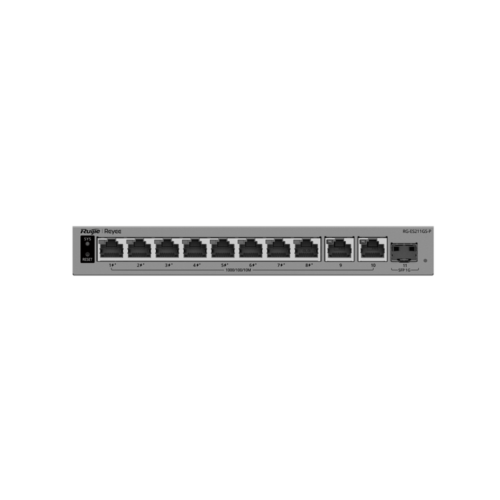 Switch Layer 2 Smart Cloud-Managed Ruijie RG-ES211GS-LP 70 W 11 puertos