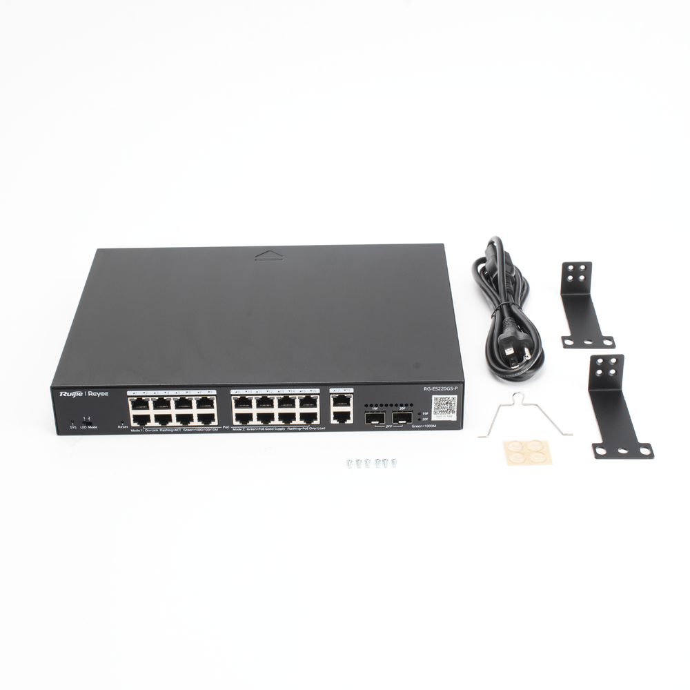 Switch PoE L2 Administrable en la Nube Ruijie RG-ES220GS-P 20 puertos