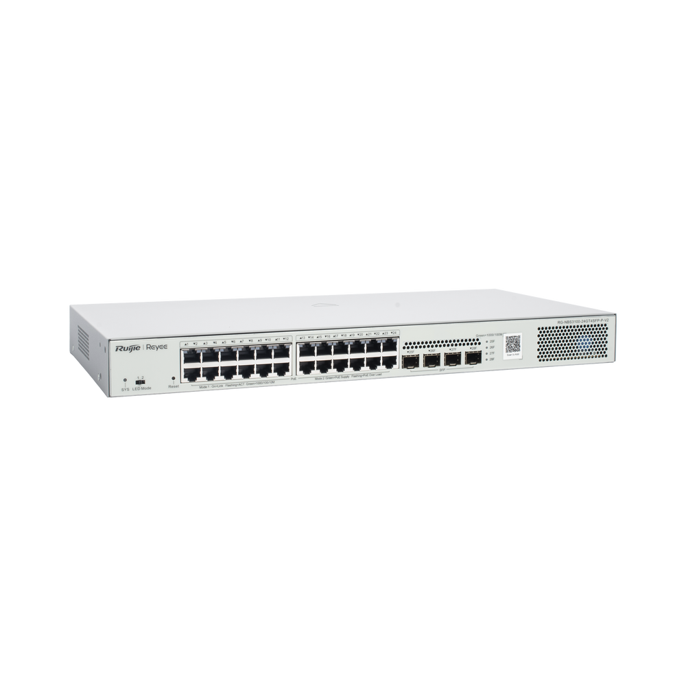 Switch PoE Gestionable en la Nube Ruijie RG-NBS3100-24GT4SFP-P-V2 28 puertos