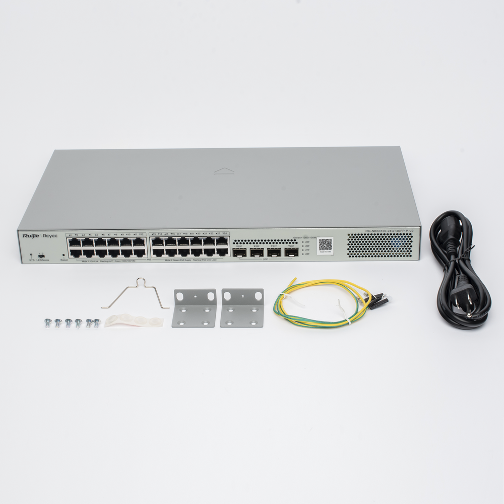 Switch PoE Gestionable en la Nube Ruijie RG-NBS3100-24GT4SFP-P-V2 28 puertos