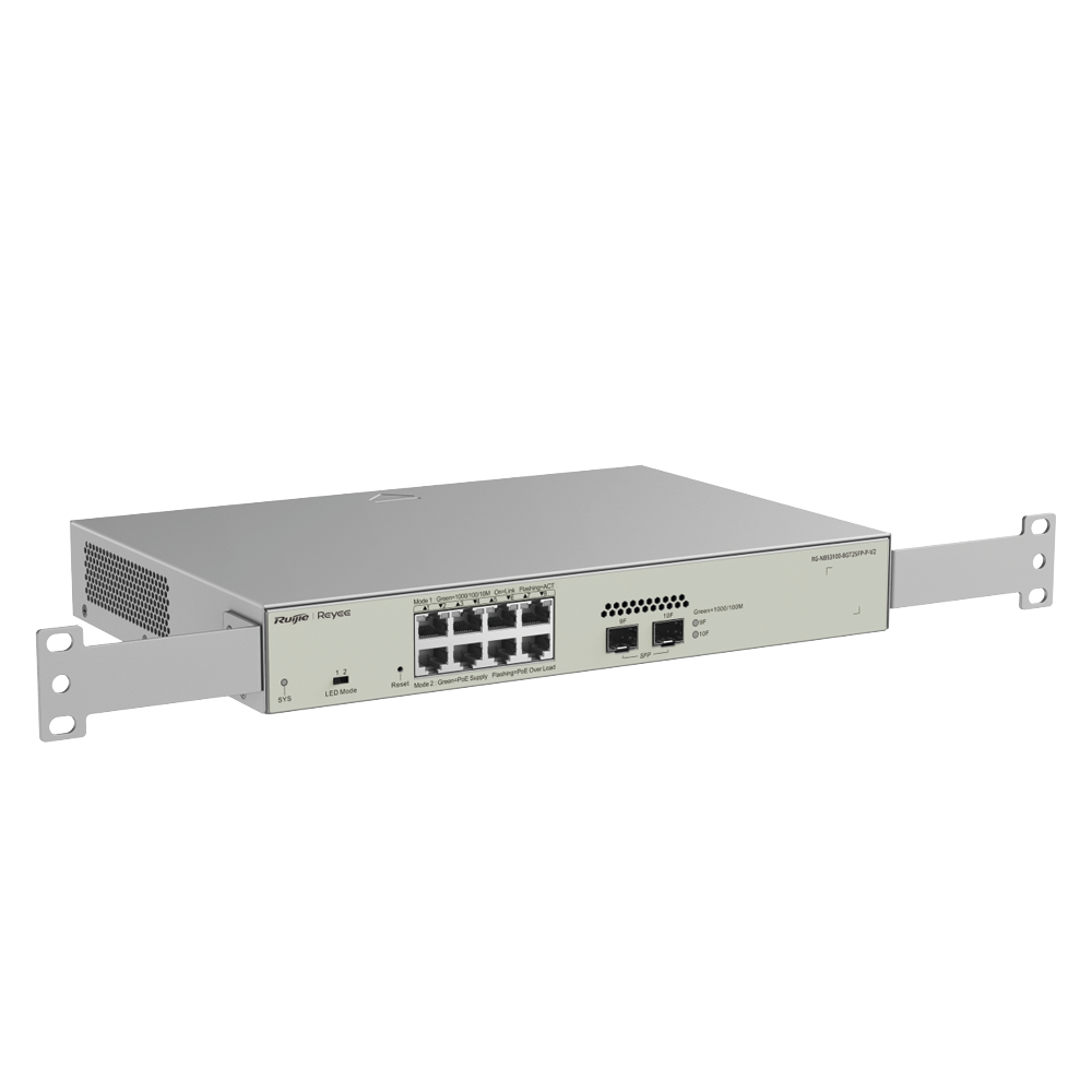Switch Administrable PoE Capa 2 Ruijie RG-NBS3100-8GT2SFP-P-V2 8 puertos 1 GB