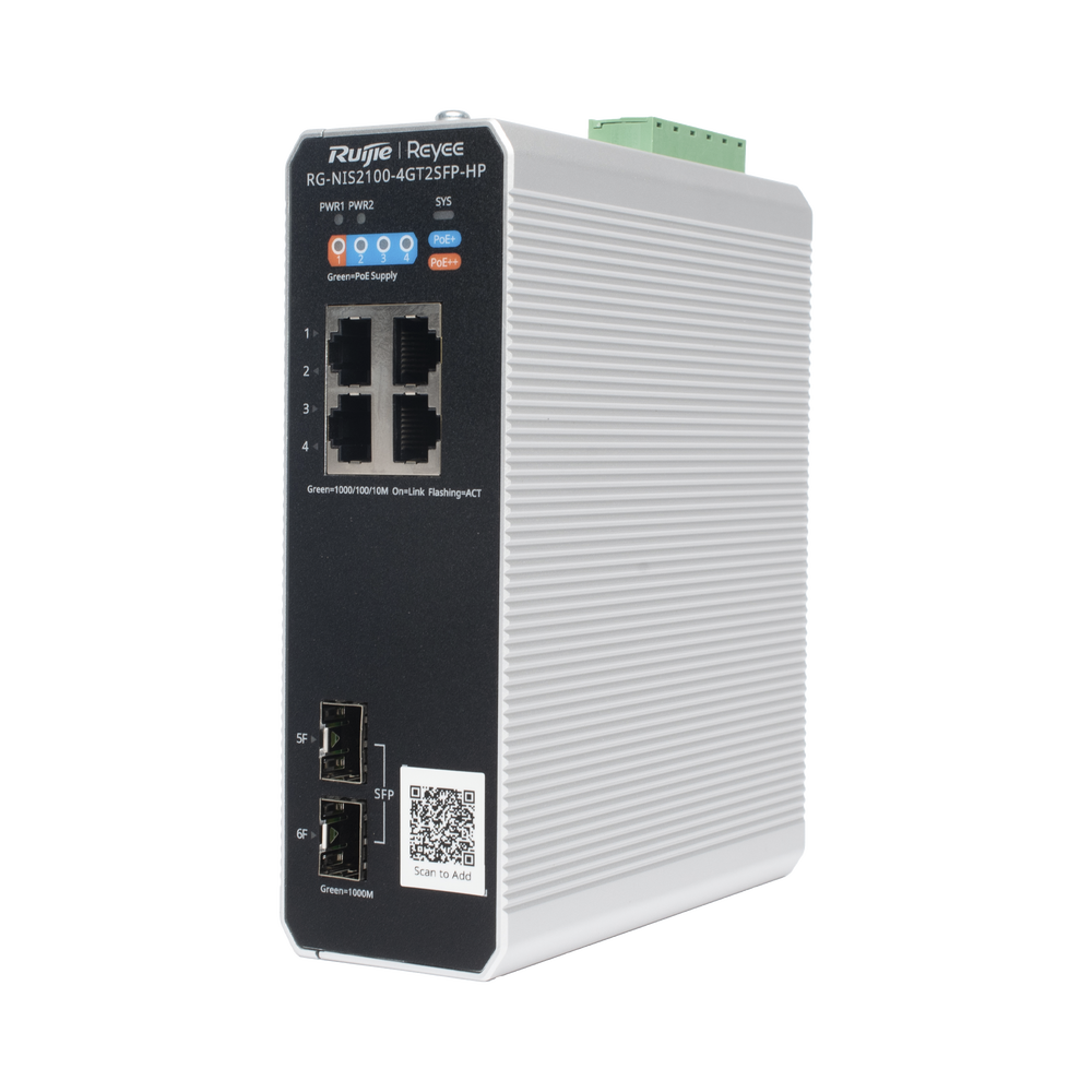 Switch Industrial PoE Ruijie RG-NIS2100-4GT2SFP-HP