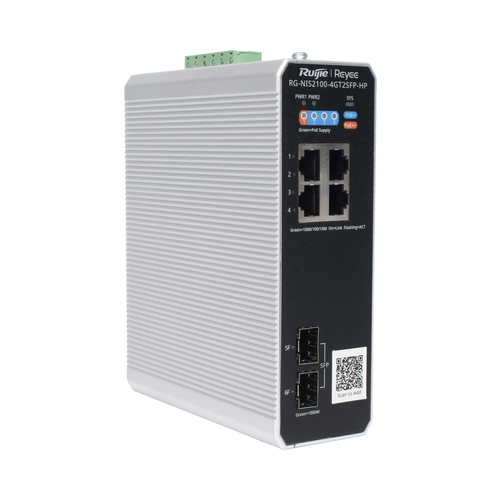 Switch Industrial PoE Ruijie RG-NIS2100-4GT2SFP-HP