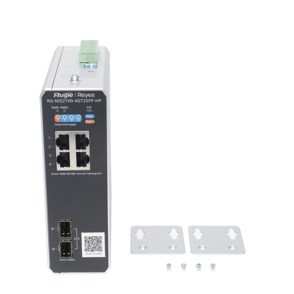 Switch Industrial PoE Ruijie RG-NIS2100-4GT2SFP-HP