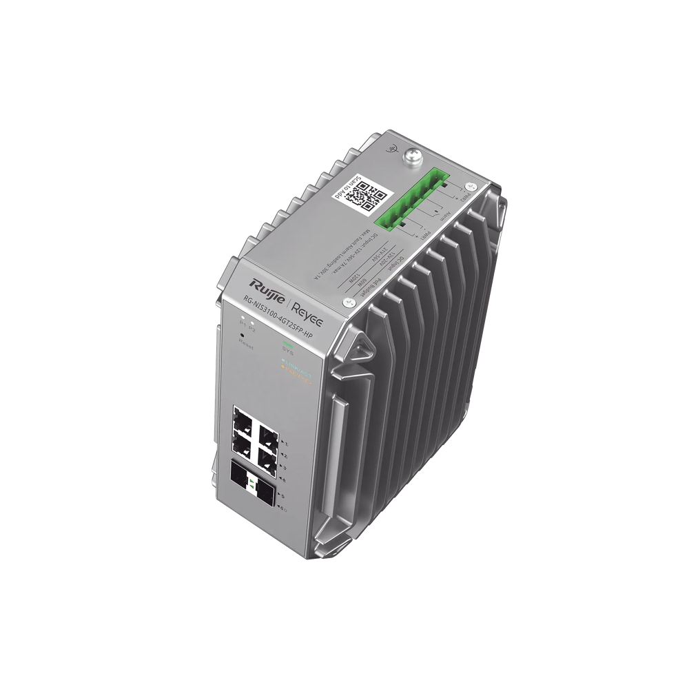 Switch de Verdadero Grado Industrial Especialmente Diseñado Ruijie RG-NIS3100-4GT2SFP-HP 6 puertos