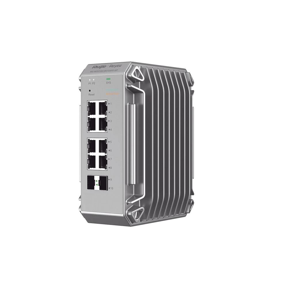 Switch de Verdadero Grado Industrial Especialmente Diseñado Ruijie RG-NIS3100-8GT2SFP-HP 10 puertos