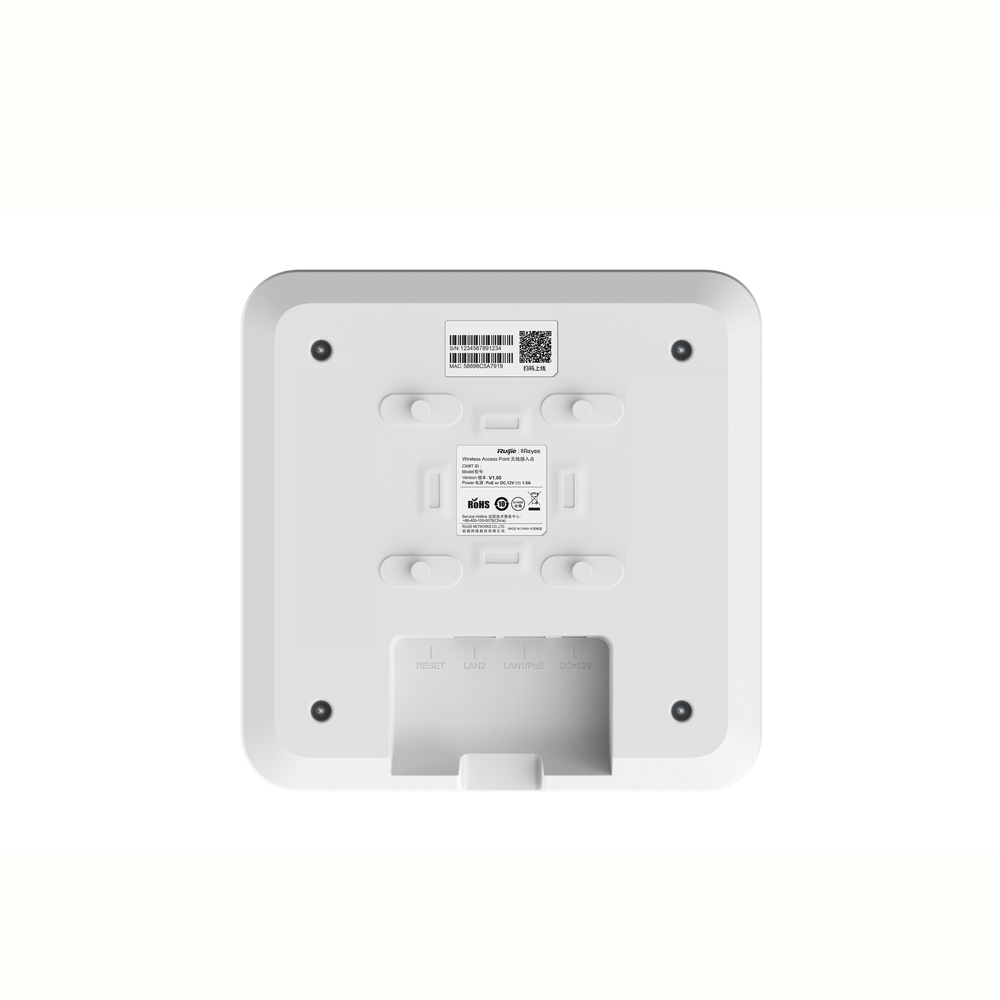 Punto de acceso Wi-Fi 6 de techo Ruijie RG-RAP2260(G) 2 puertos
