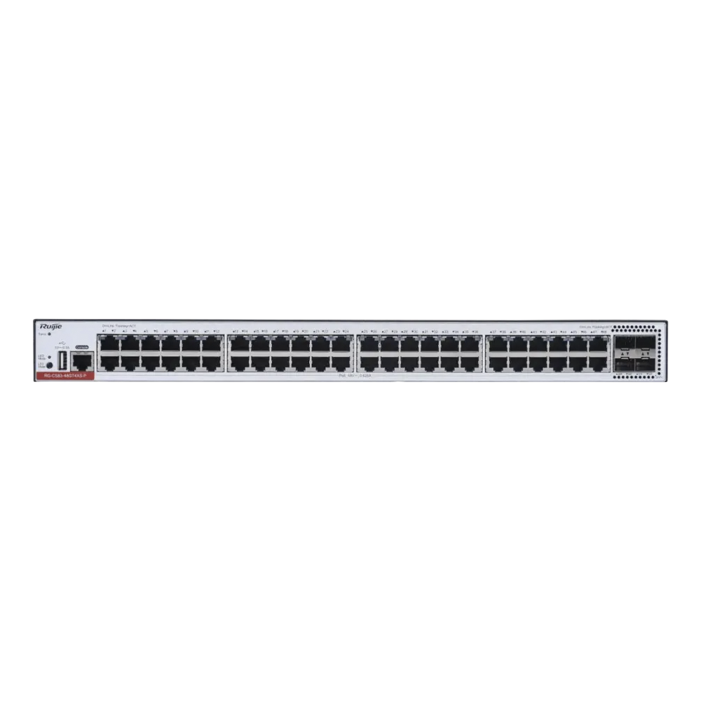 Switch PoE Administrable Capa 3 Ruijie RGCS8348GT4XSPD 48 puertos 10 GB