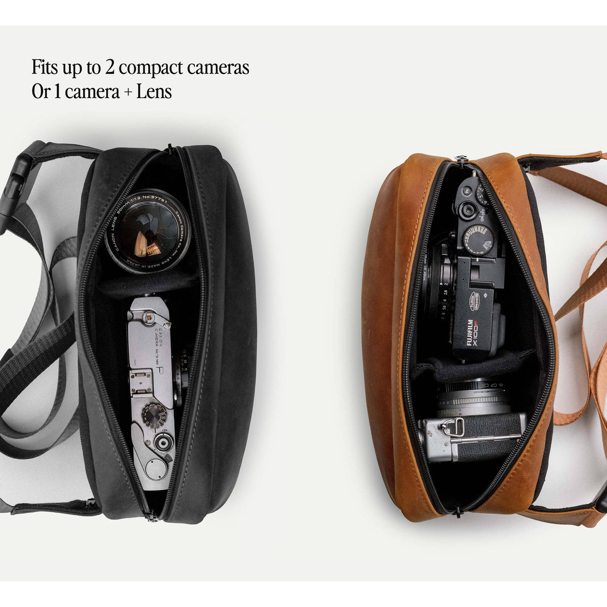 Riñonera Evergreen Cases Legacy Sling (Cognac Beige, 2L) - vista lateral