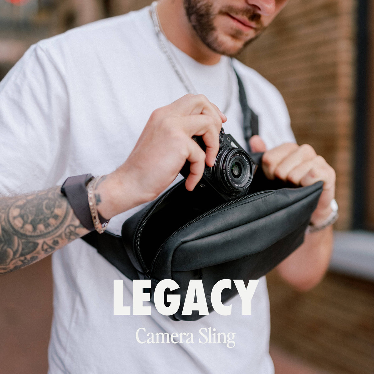 Riñonera Evergreen Cases Legacy Sling (Onyx Negro, 2L) - puertos y conexiones