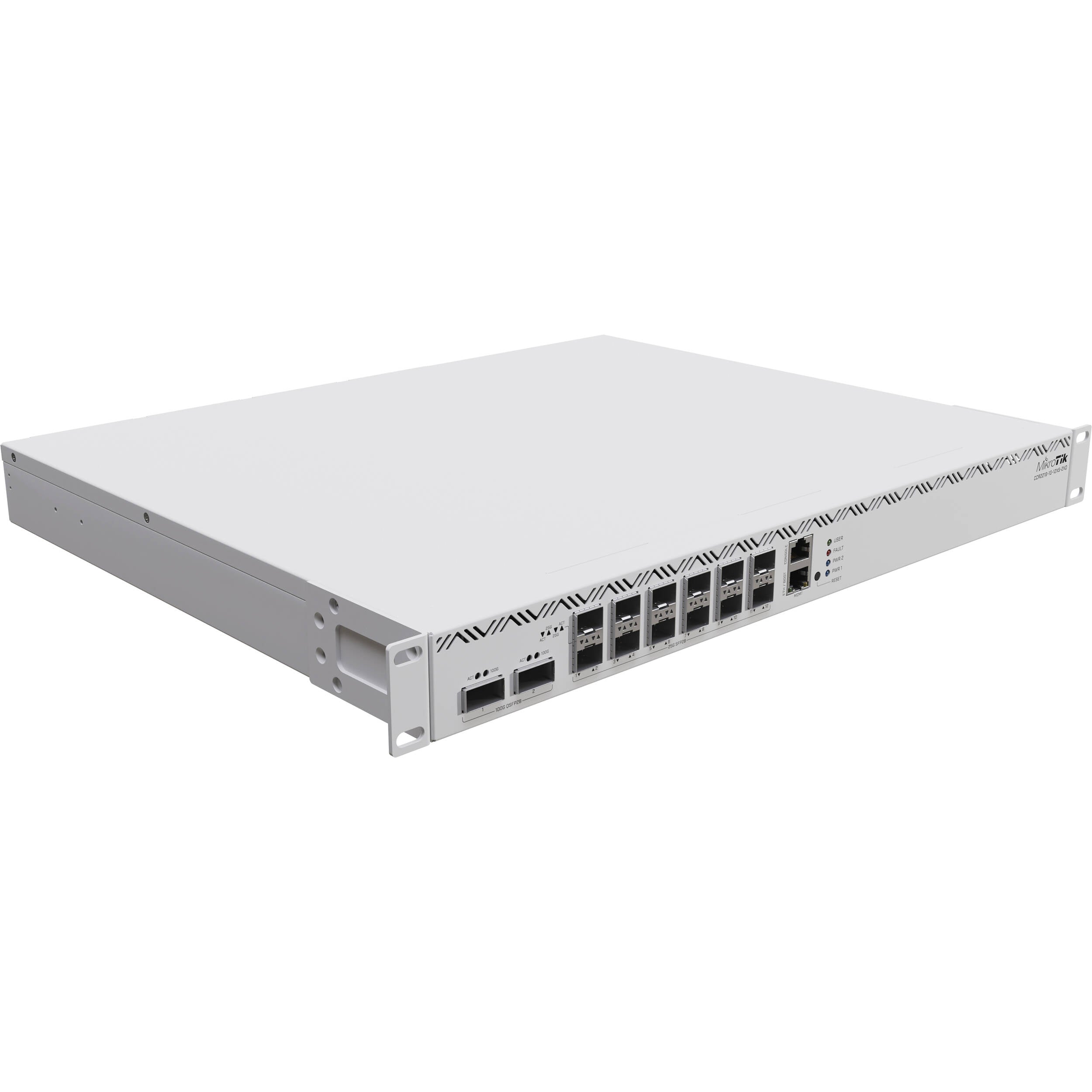 Router MikroTik Cloud Core CCR2216-1G-12XS-2XQ 15-Port SFP28 / QSFP28 Multi-Gig Router - vista principal