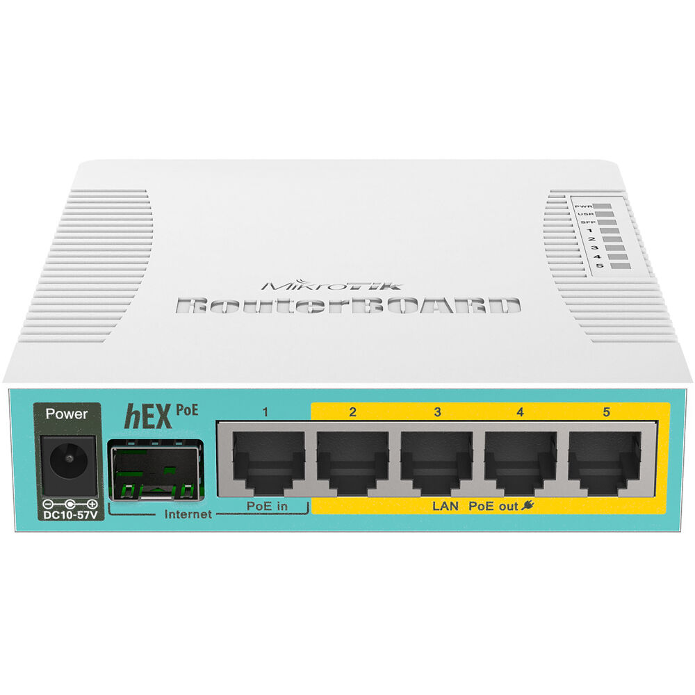 Router MikroTik hEX PoE 5-Port Gigabit PoE+ Compliant Managed Network Router - vista principal