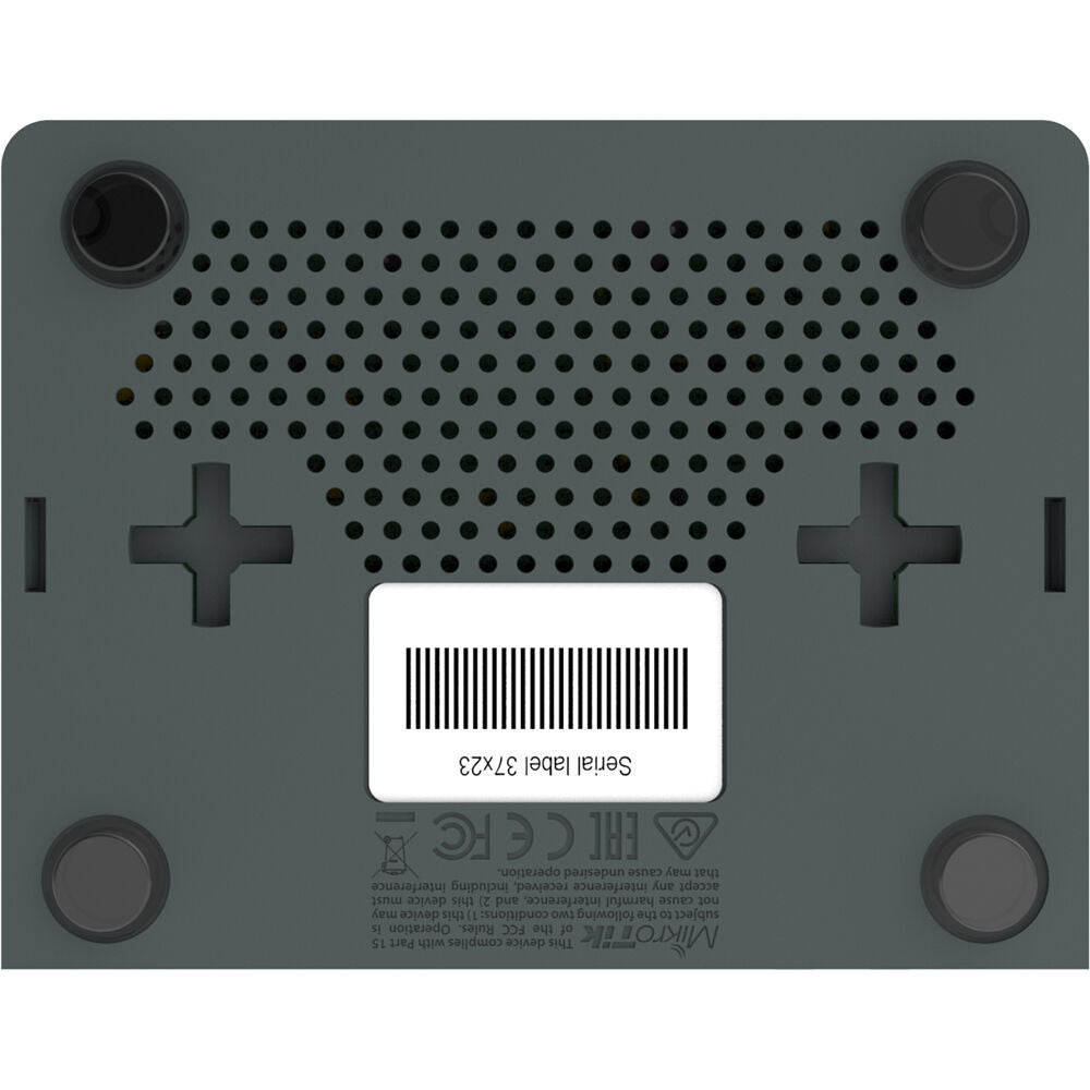 Router MikroTik hEX S 5-Port Gigabit Passive PoE Compliant Managed Router - vista trasera