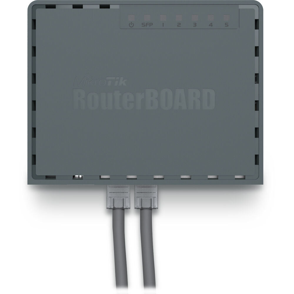 Router MikroTik hEX S 5-Port Gigabit Passive PoE Compliant Managed Router - vista lateral