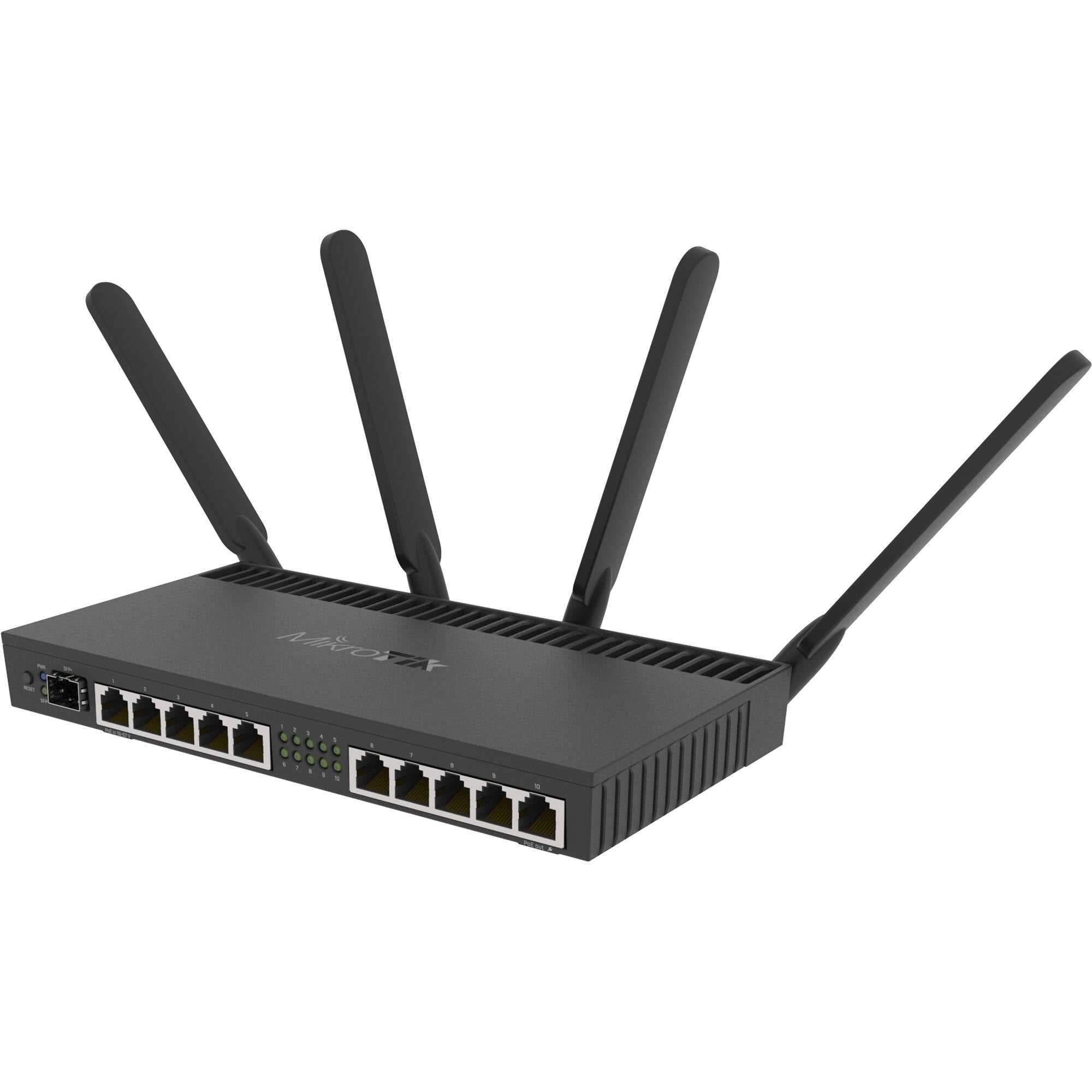 Router MikroTik RB4011iGS+5HacQ2HnD-IN AC2000 Wireless Dual-Band Gigabit Passive PoE Compliant Managed Network Router - vista