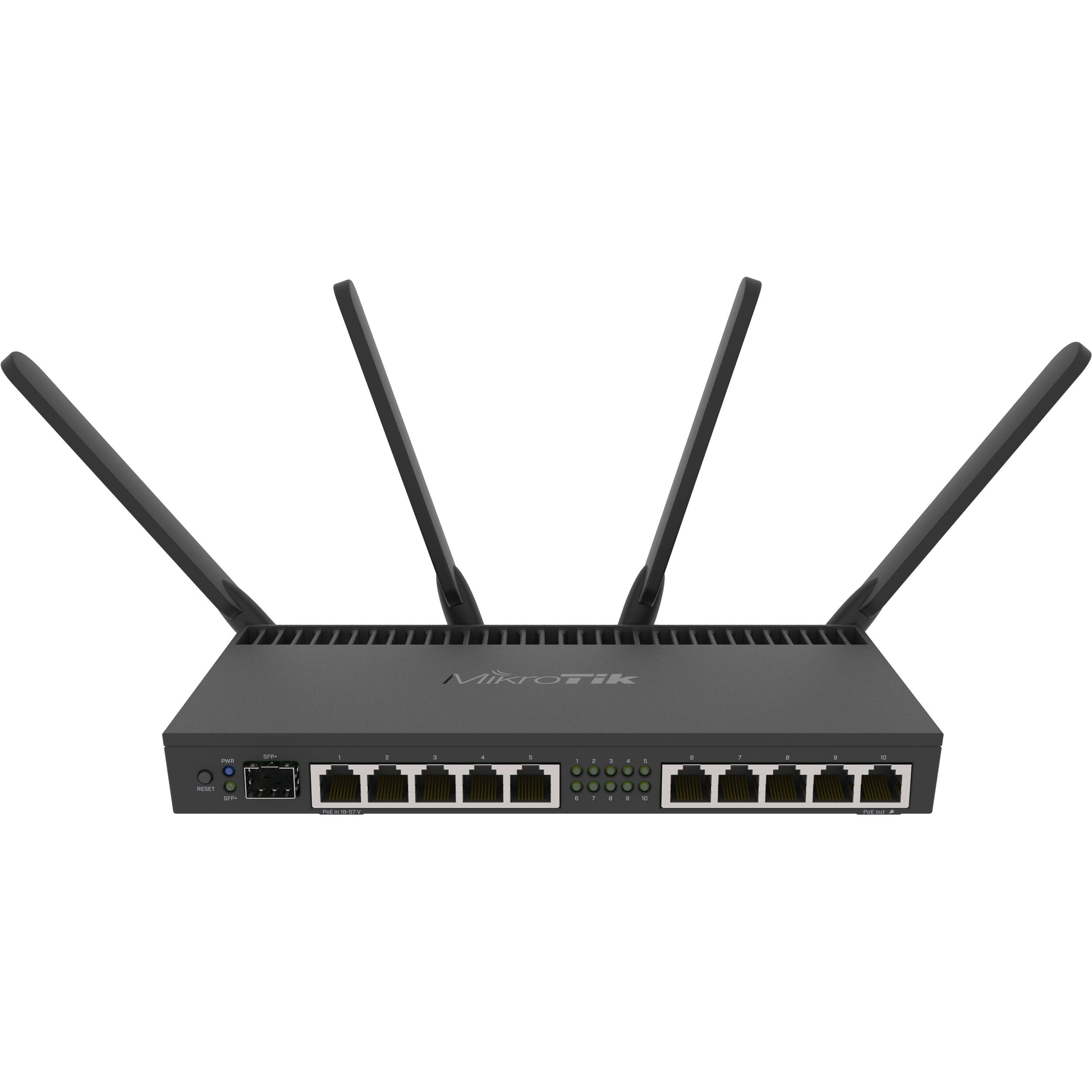 Router MikroTik RB4011iGS+5HacQ2HnD-IN AC2000 Wireless Dual-Band Gigabit Passive PoE Compliant Managed Network Router - vista