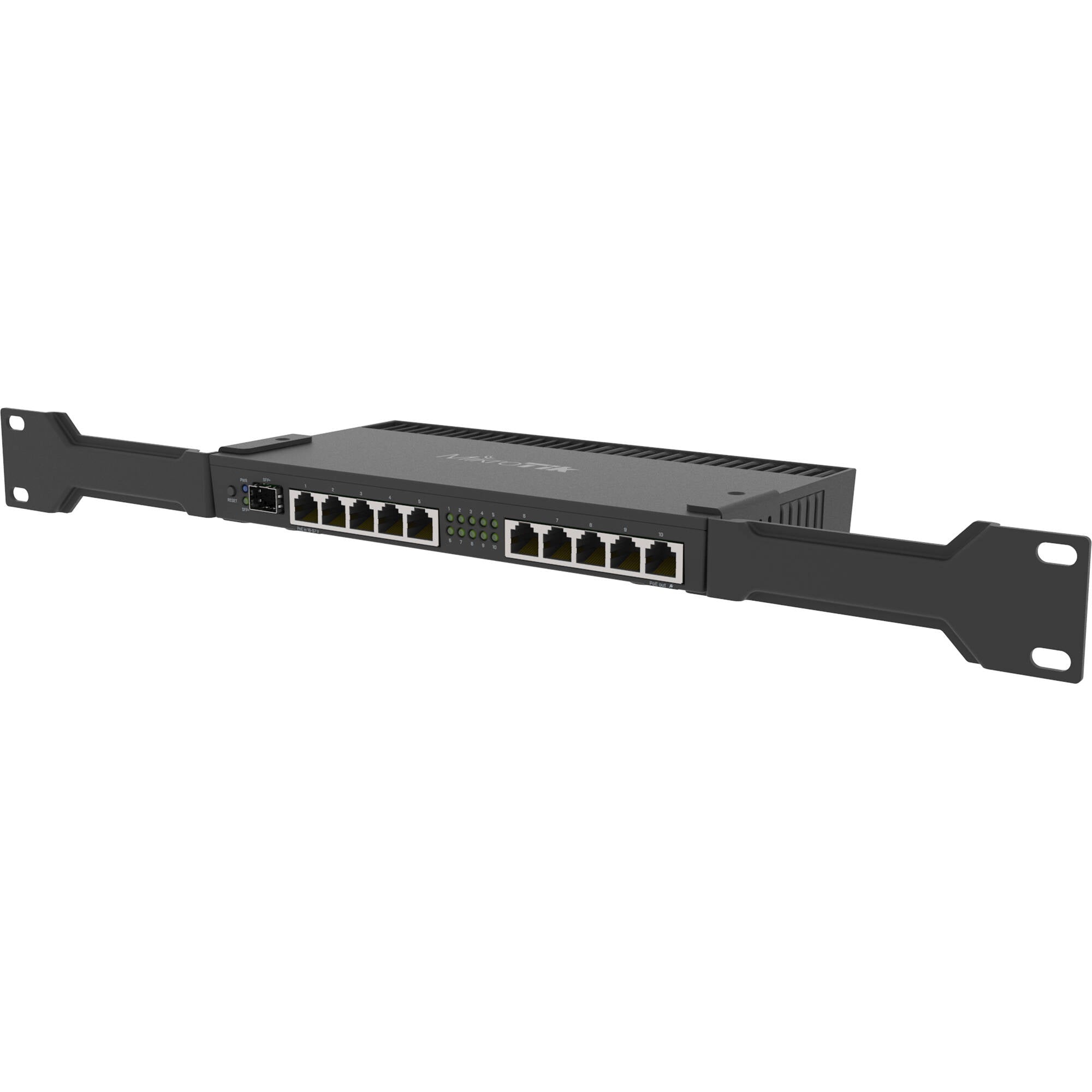 Router MikroTik RB4011iGS+RM 10-Port Gigabit Router - vista trasera