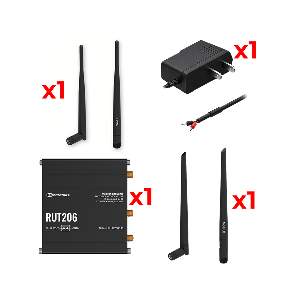 Router LTE Profesional Teltonika RUT206-KIT 4 puertos