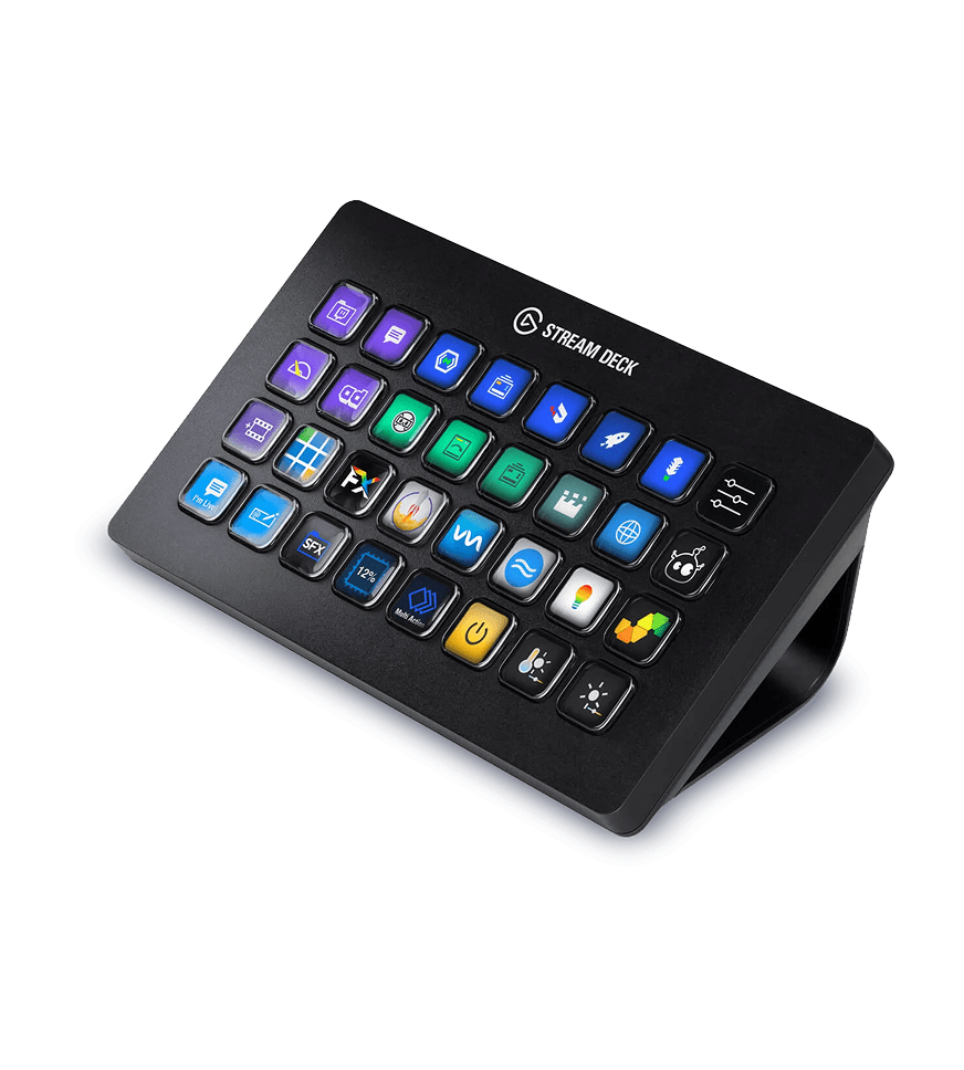 Stream Deck XL Elgato 32 Teclas LCD Personalizables - Controlador de Contenido Compatible Mac y PC - 10GAT9901