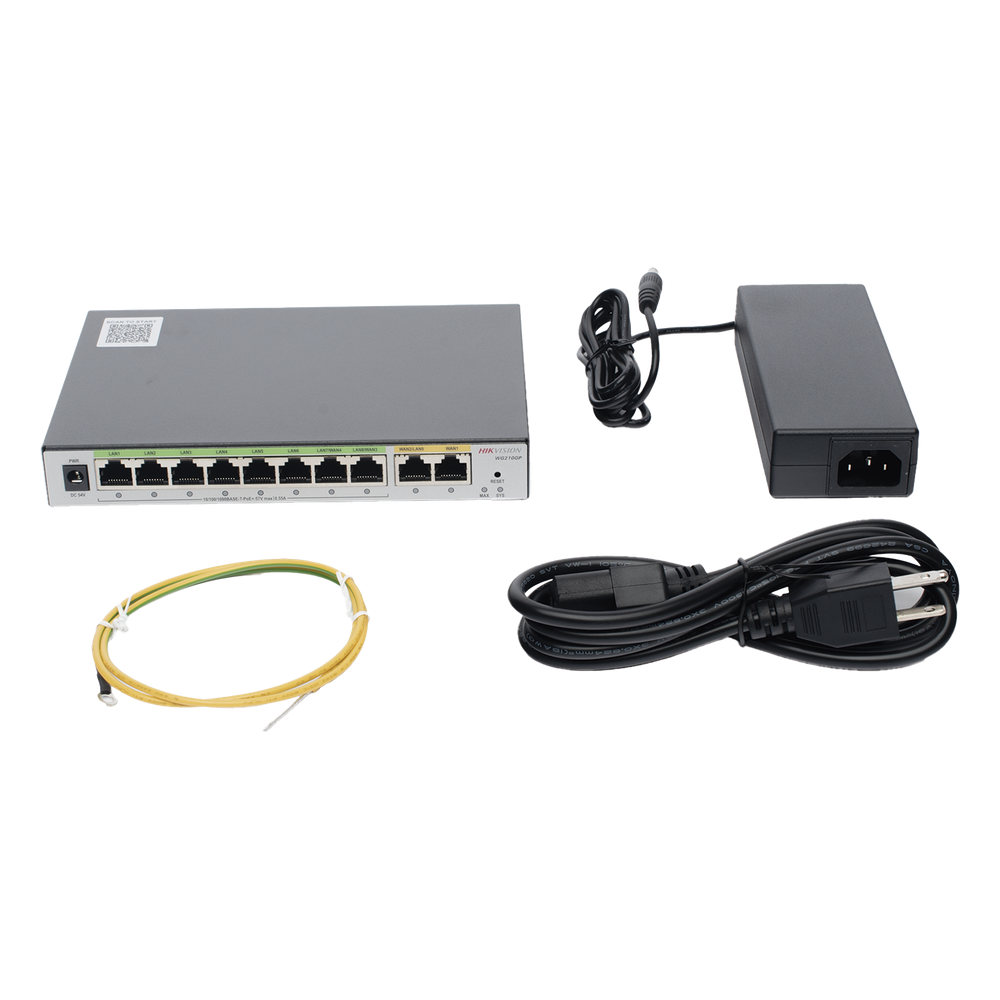Accesorio de Alarma Hikvision - Router Inalámbrico WISP - Hasta 1200 Mbps - Doble Banda AC (2.4 GHz y 5 GHz) - 4 Puertos