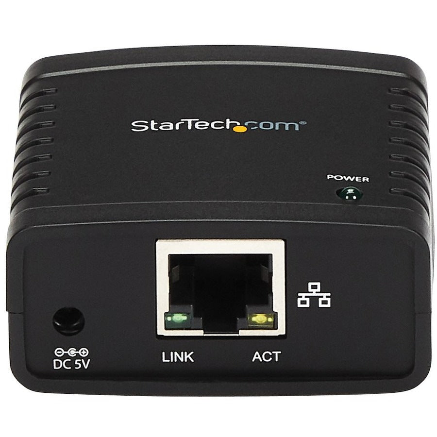 Servidor de Impresión StarTech.com StarTech 10/100Mbps Ethernet to USB 2.0 Network LPR Print Server - vista 4