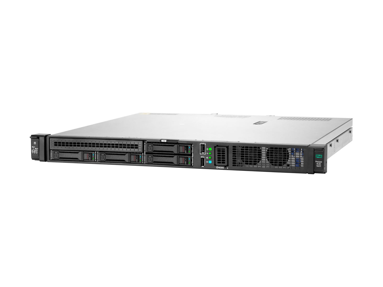 Servidor HPE ProLiant DL20 Gen11, Intel Xeon 6333P 6 Núcleos, 32GB DDR5, SSD 2 x 960GB, Rack 1U - vista 1