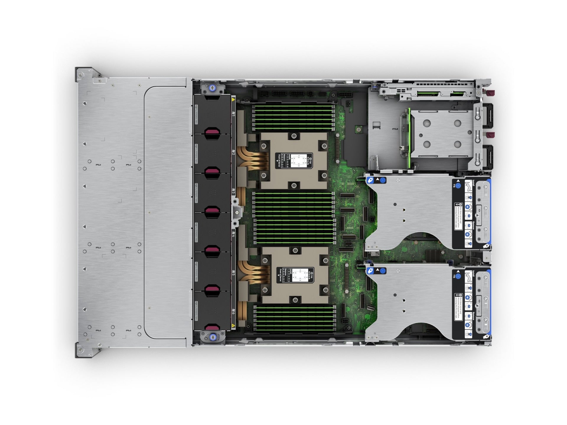 Servidor HPE ProLiant DL385 G11, AMD EPYC 6517P 16 Núcleos, 256GB DDR5, SSD 2 x 6.4 TB, Rack 2U - vista 3