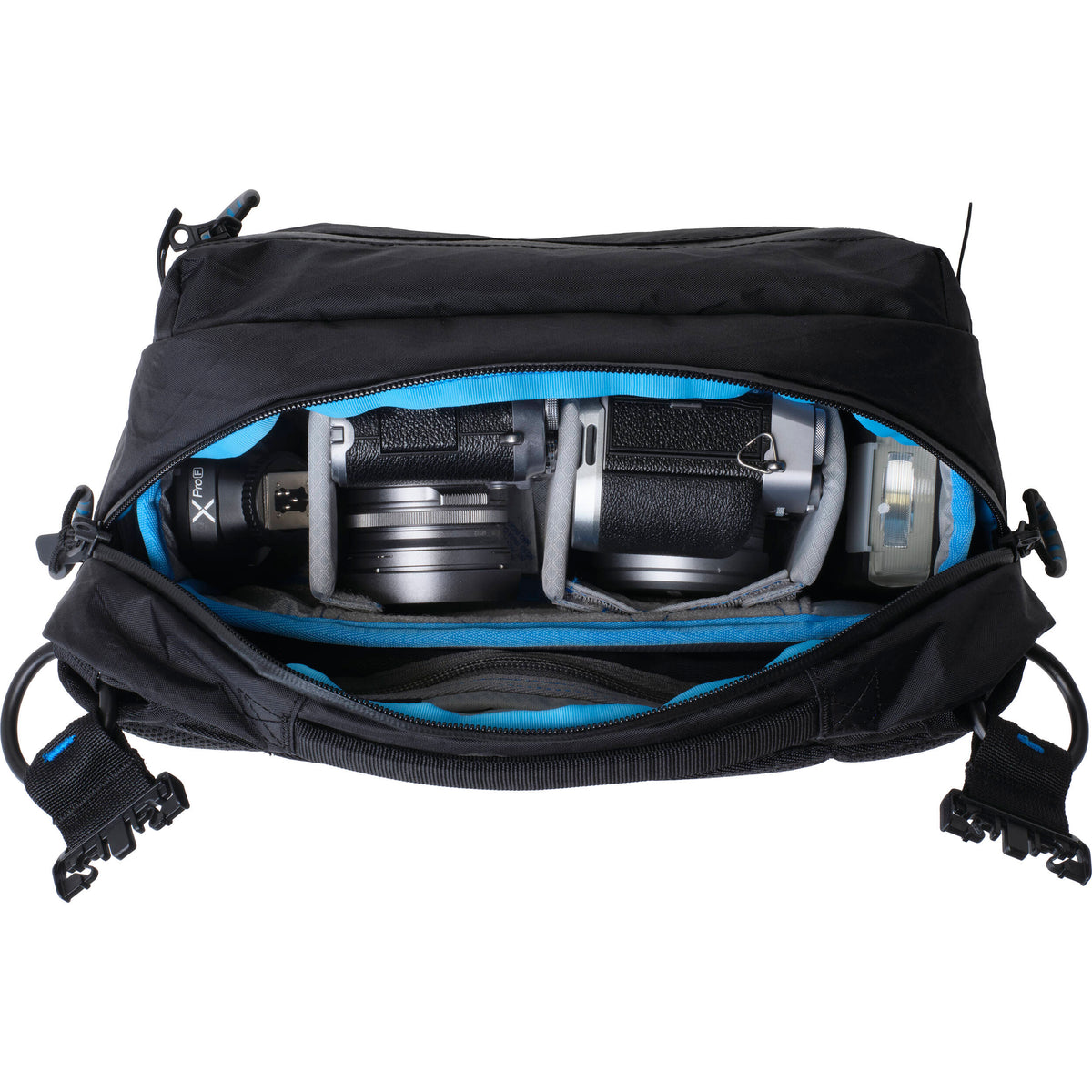 Sling Gura Gear Kiboko City con inserto para cámara (Negro, 6L) - puertos y conexiones