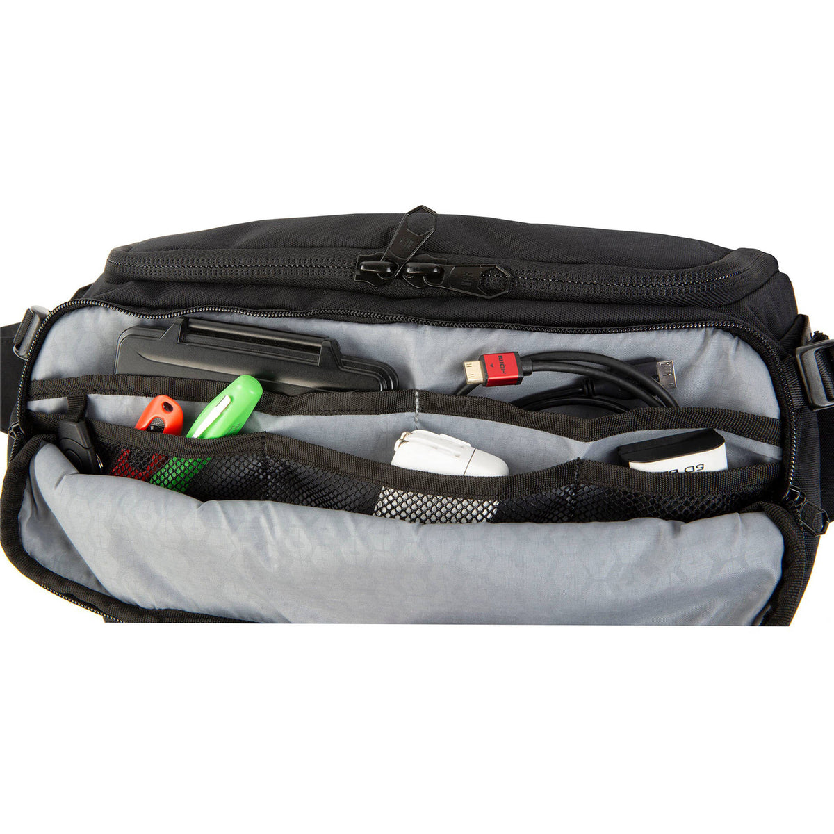 Sling Hex Ranger Mini (Glacier Camo) - puertos y conexiones
