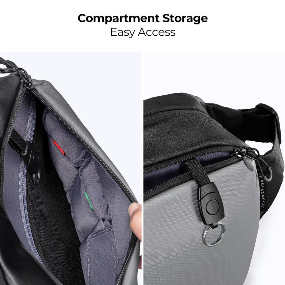 Sling K&F Concept Alpha (Plateado, 10L) - en uso