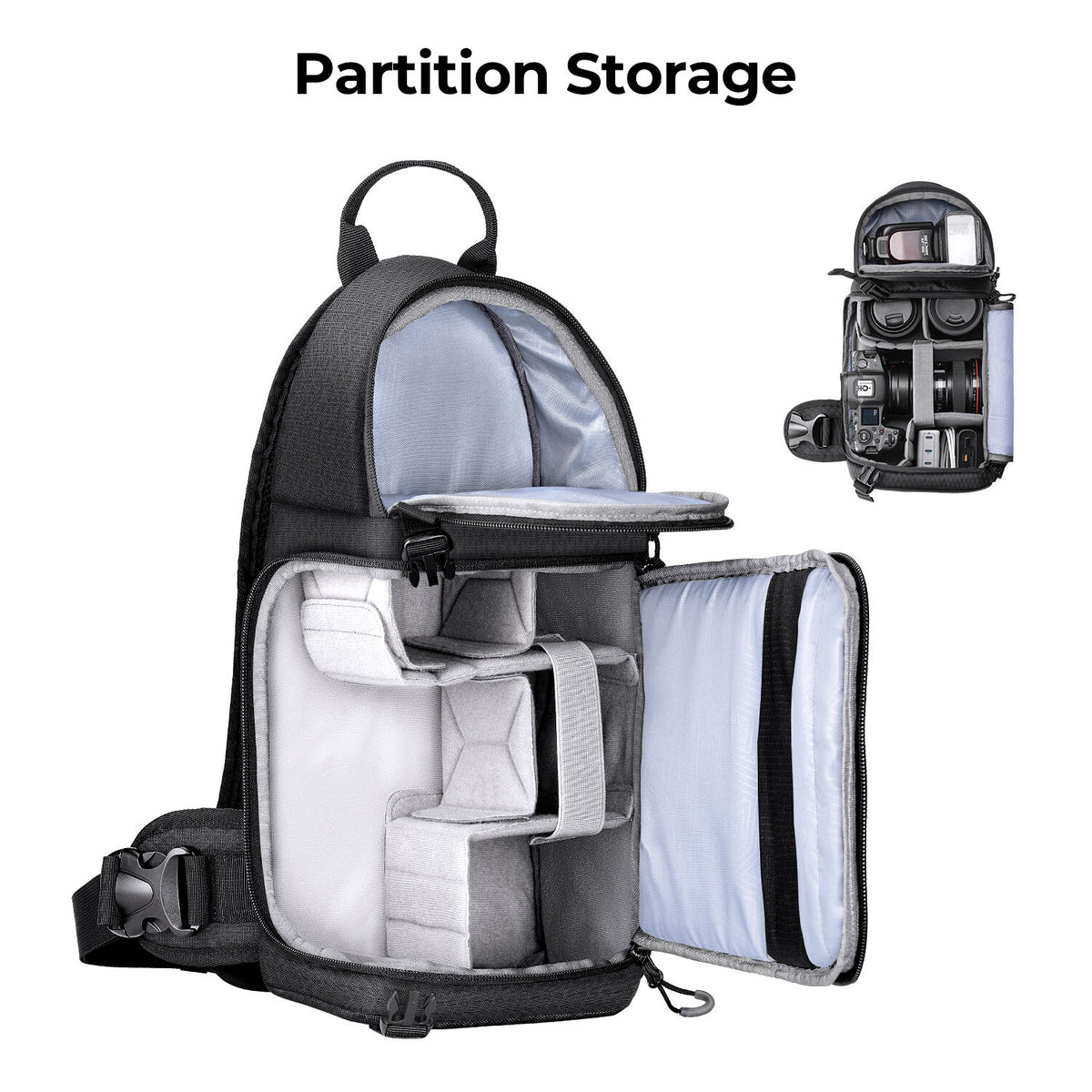 Sling K&F Concept (Negro, 10L) - vista frontal