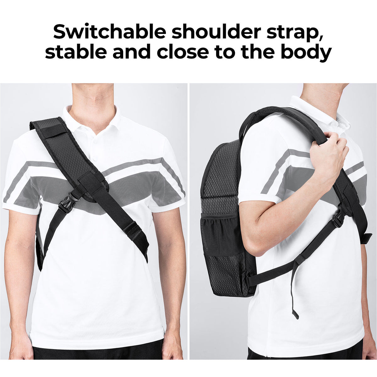 Sling K&F Concept (Negro, 10L) - vista lateral