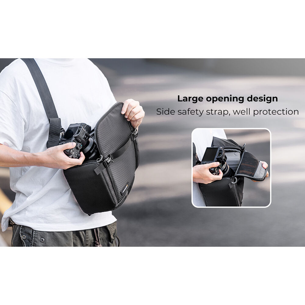 Sling K&F Concept (Negro, 10L) - en uso