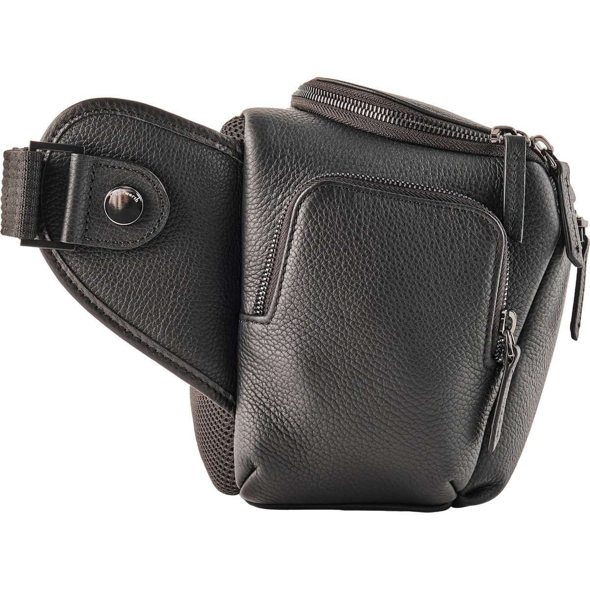Sling Oberwerth Leather Photo SL (Negro con forro Rojo, Grande) - vista lateral