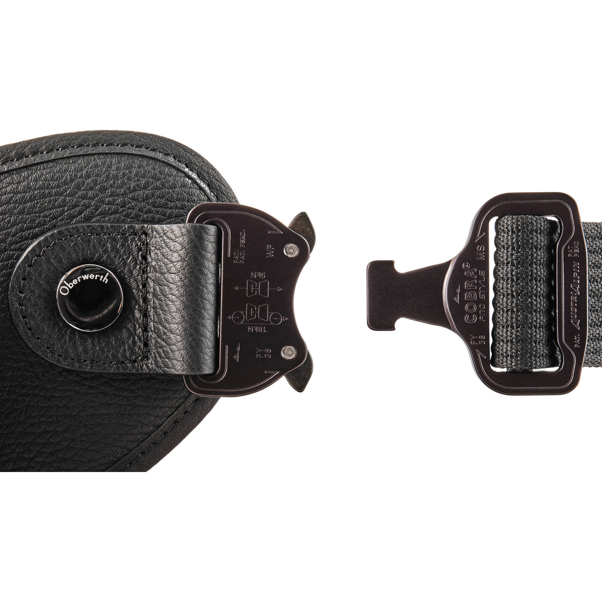 Sling Oberwerth Leather Photo SL (Negro con forro Rojo, Grande) - contenido de la caja