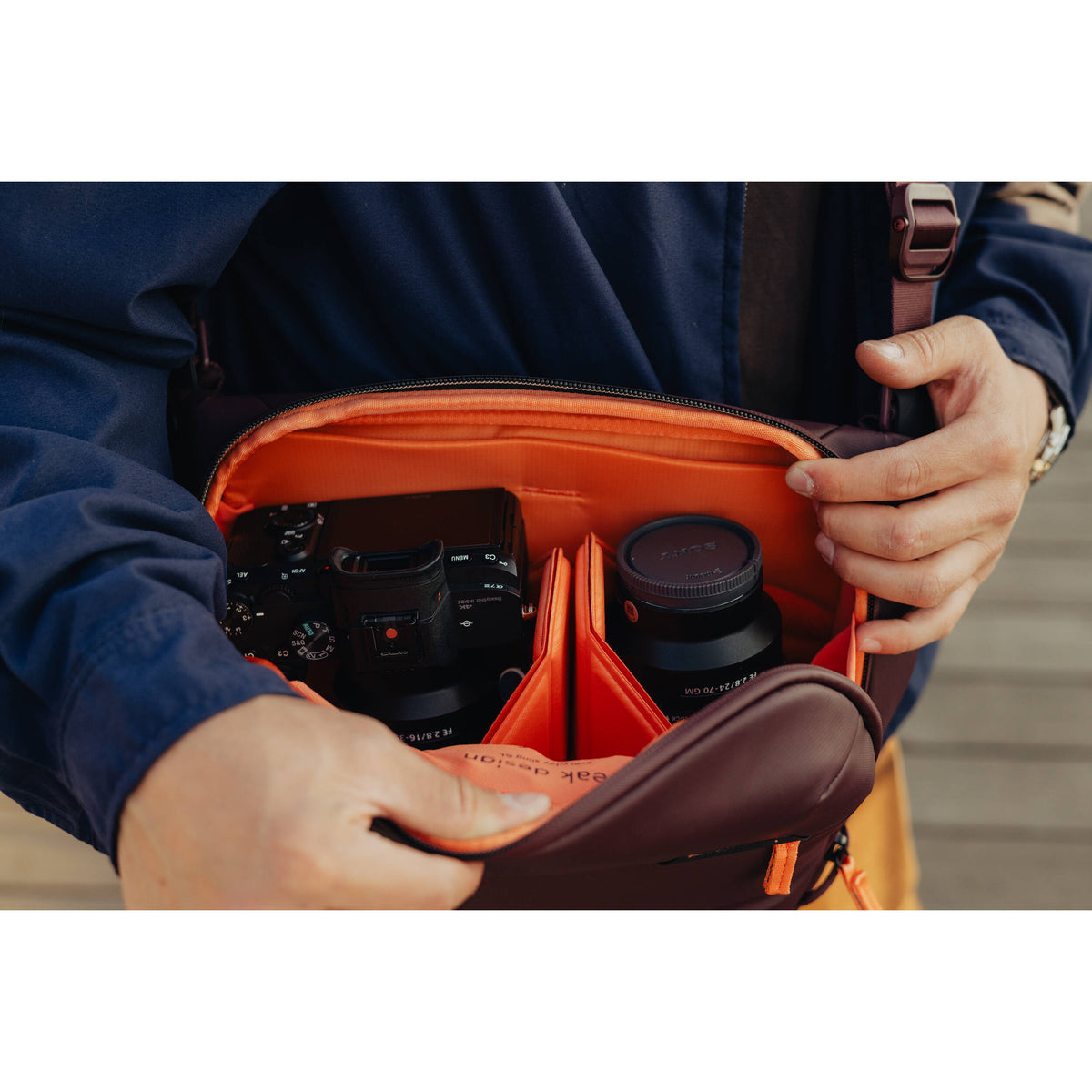 Sling Peak Design Everyday v3 (Eclipse, 6L) - detalle