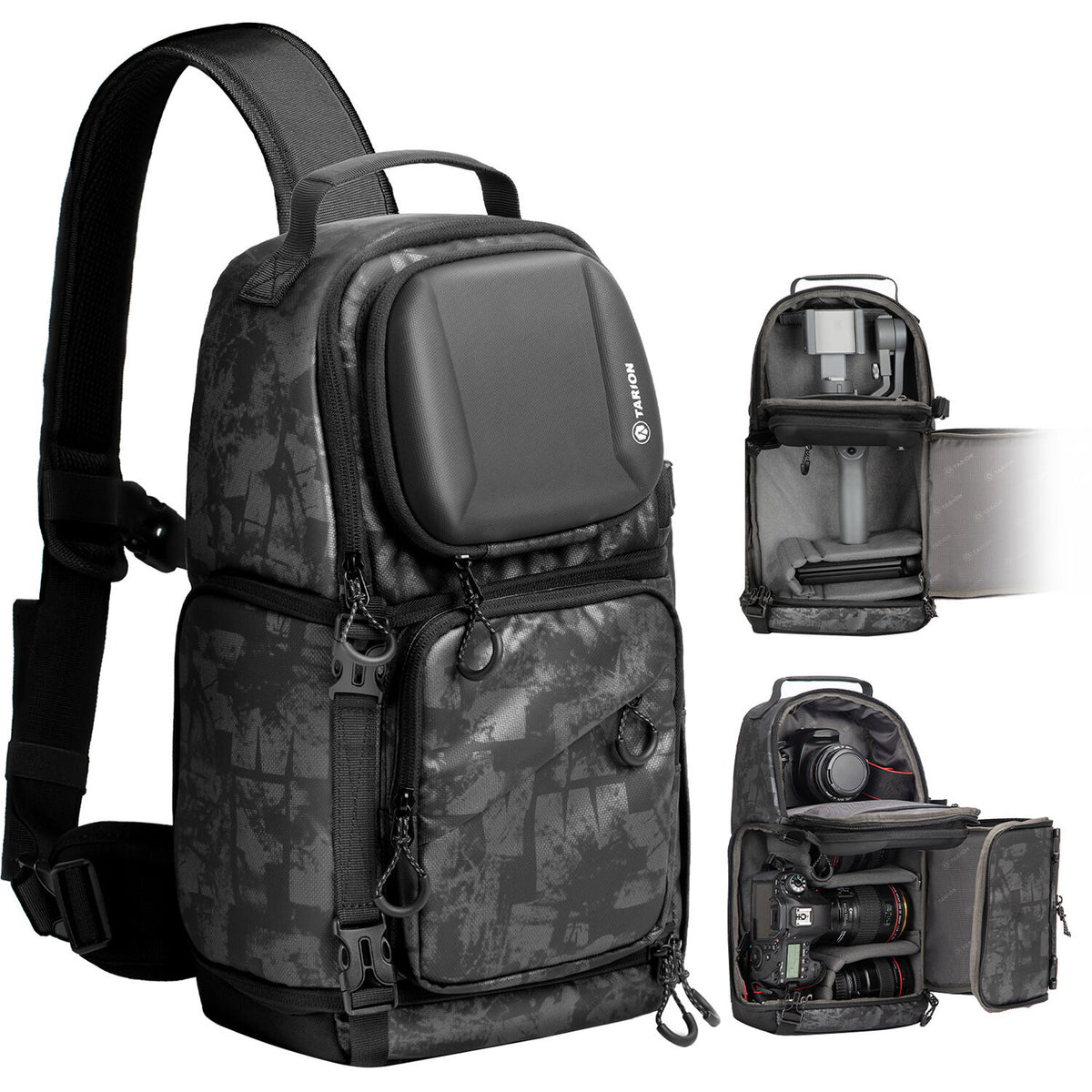 Sling TARION TR-S (Gris y Negro) - vista frontal